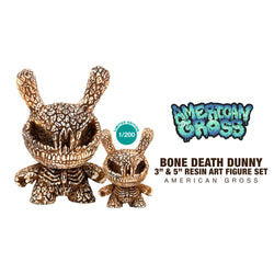 Bone Death Dunny 3” & 5” Resin Art Figure Set by American Gross (Limited Edition of 200) - Kidrobot