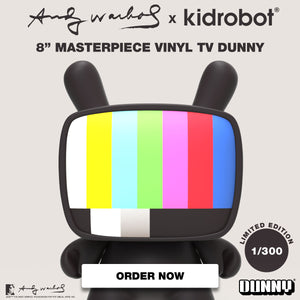 Andy Warhol 8” Masterpiece T.V. Dunny Vinyl Art Figure - Limited Edition of 300 (PRE-ORDER) - Kidrobot