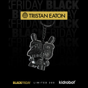 20th Anniversary Solid Metal Dunny Keychain - “Shock Black” by Tristan Eaton (Limited Edition of 200) - Kidrobot