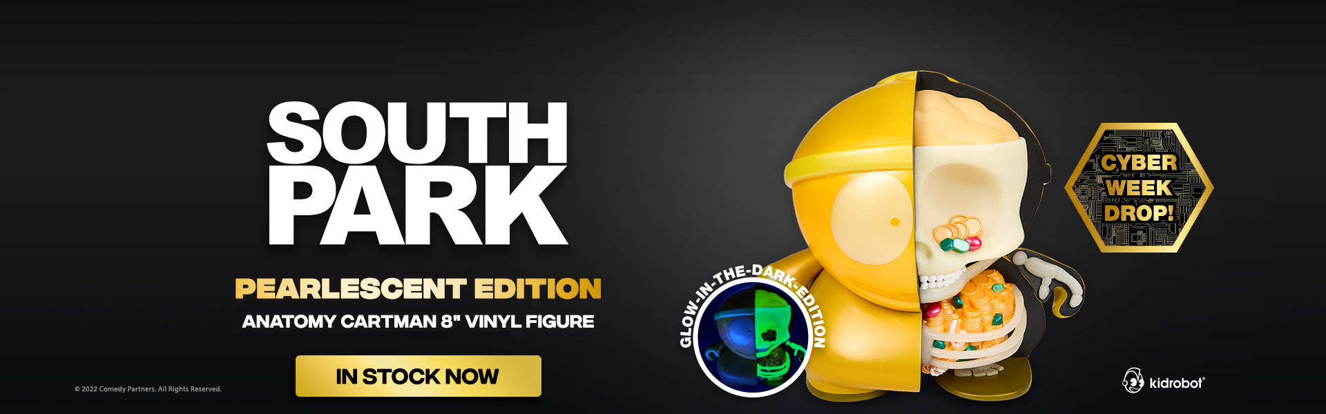 South Park Cartman Anatomy 8" Vinyl Figure -GID Pearlescent Edition