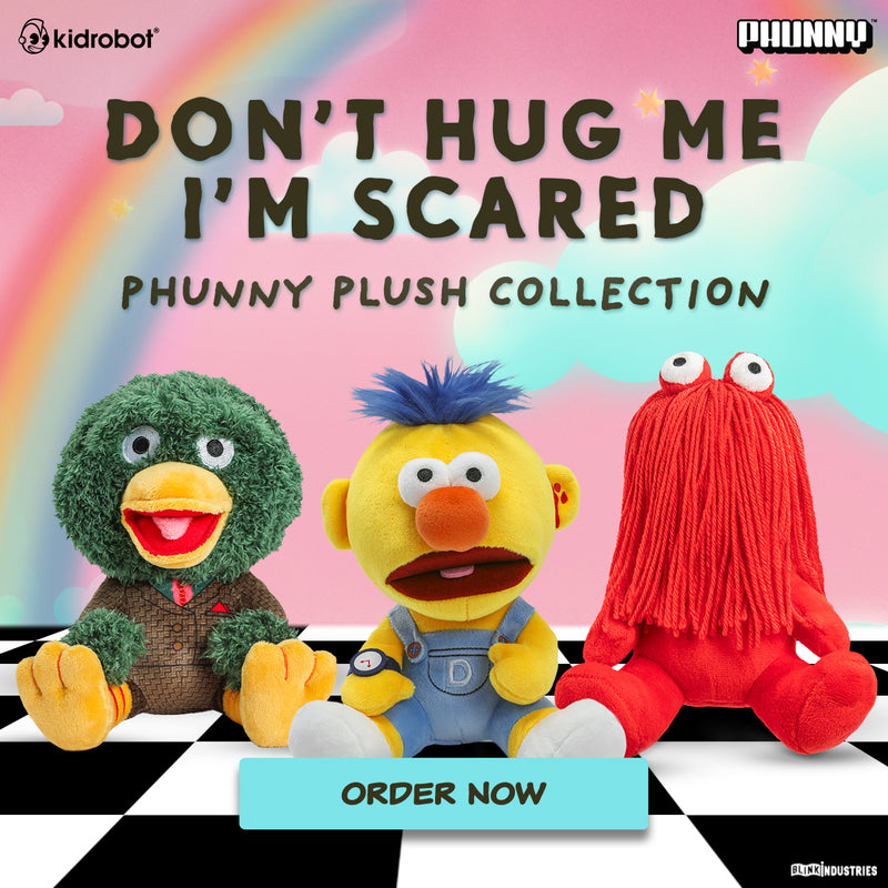 Don't Hug Me I'm Scared Phunny Plush 3-Pack Bundle (Green Duck, Red Guy & Yellow Guy) (PRE-ORDER) - Kidrobot