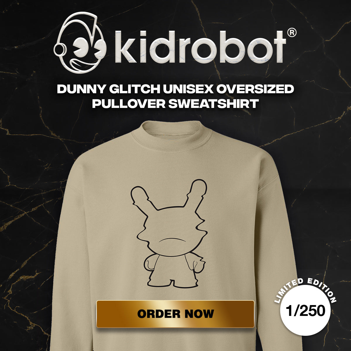 BLACK FRIDAY! Dunny Glitch Unisex Oversized Pullover Sweatshirt (Limited Edition of 250) (PRE-ORDER)