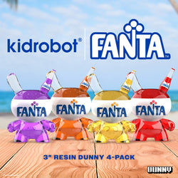 Kidrobot & Fanta 3" Resin Dunny Art Figure 4-Pack - Kidrobot