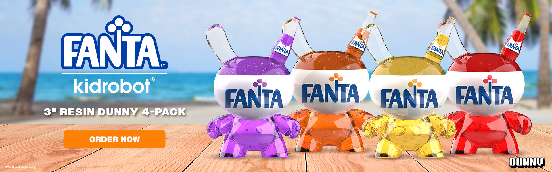 Kidrobot & Fanta 3" Resin Dunny Art Figure 4-Pack - Kidrobot