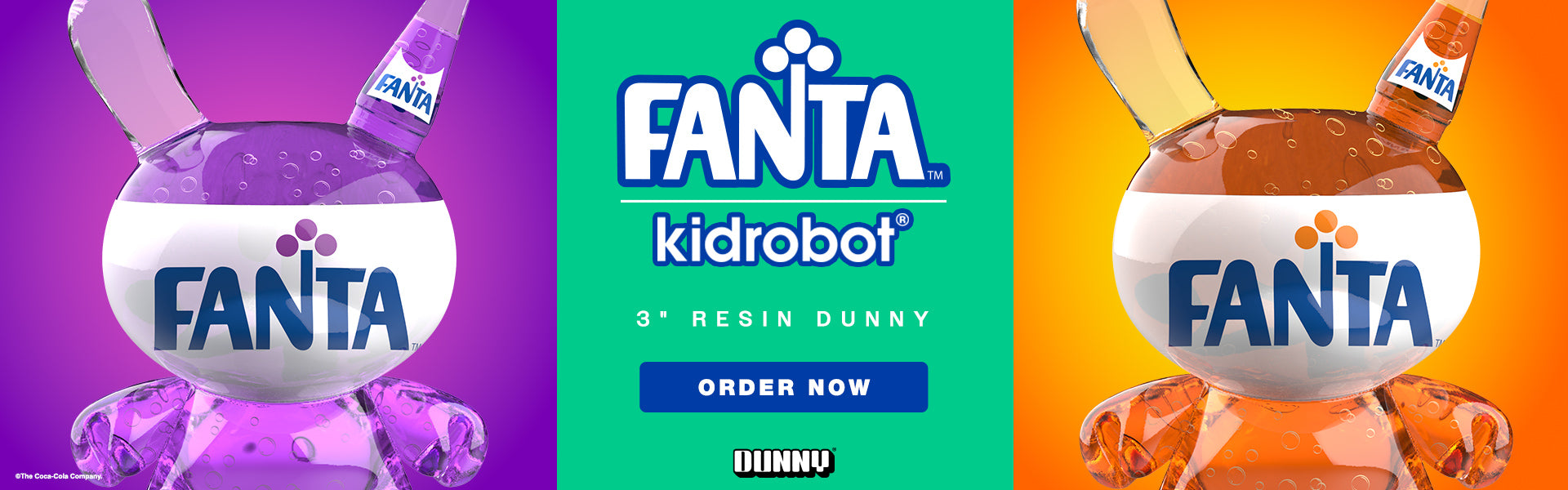 Kidrobot & Fanta® Resin Dunny Art Figures