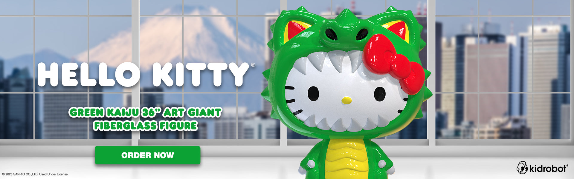 Hello Kitty® Green Kaiju Monster 36 Art Giant Fiberglass Figure - Limited  Edition of 50 worldwide - (PRE-ORDER)