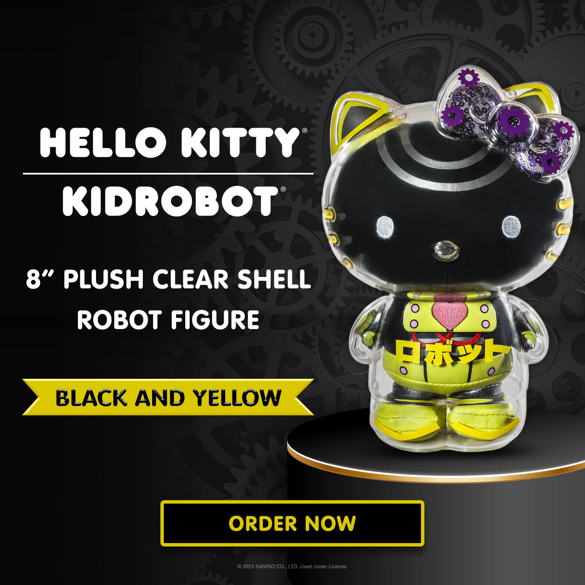 BLACK FRIDAY! Hello Kitty® 8” Plush Clear Shell Robot Figure - Kidrobot.com Exclusive Black Friday Release