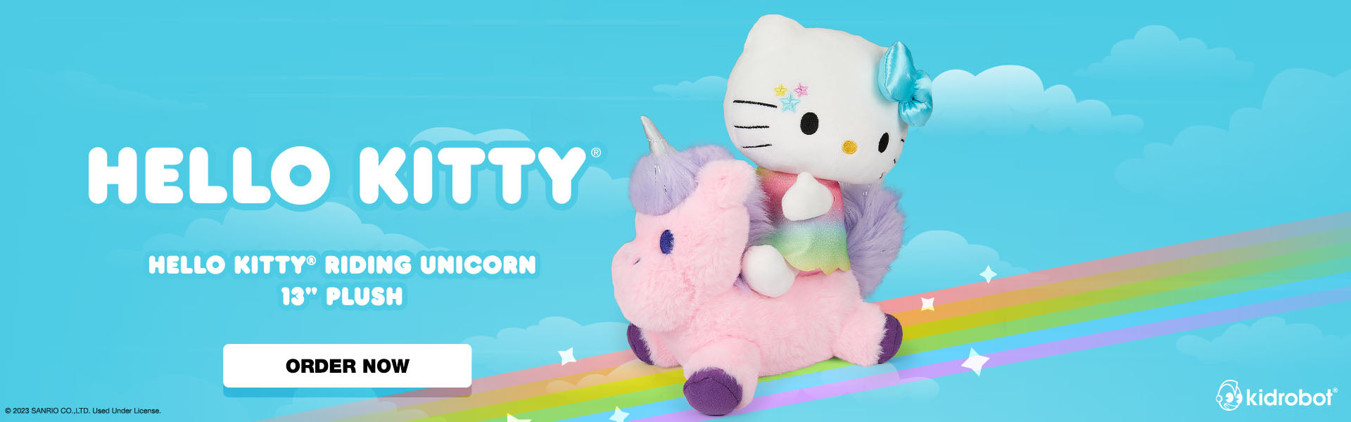 Hello Kitty® Riding Unicorn 13" Plush