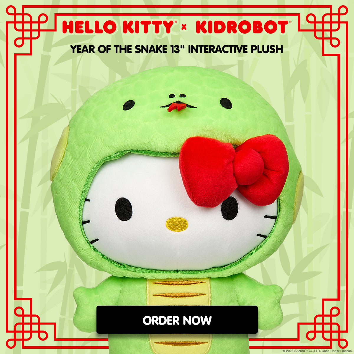 Hello Kitty® Year of the Snake 13" Interactive Plush (PRE-ORDER)