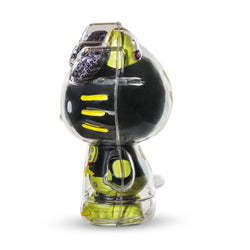 Hello Kitty 8 Inch Plush Clear Shell Robot Figure - Black and Yellow Edition - Kidrobot - Side View