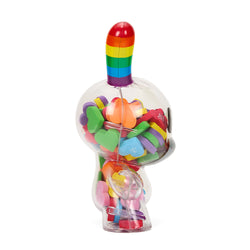 Kidrobot x NOH8 "All <3 NOH8" 8” Rainbow Clear Shell Dunny Filled with Hearts - Kidrobot