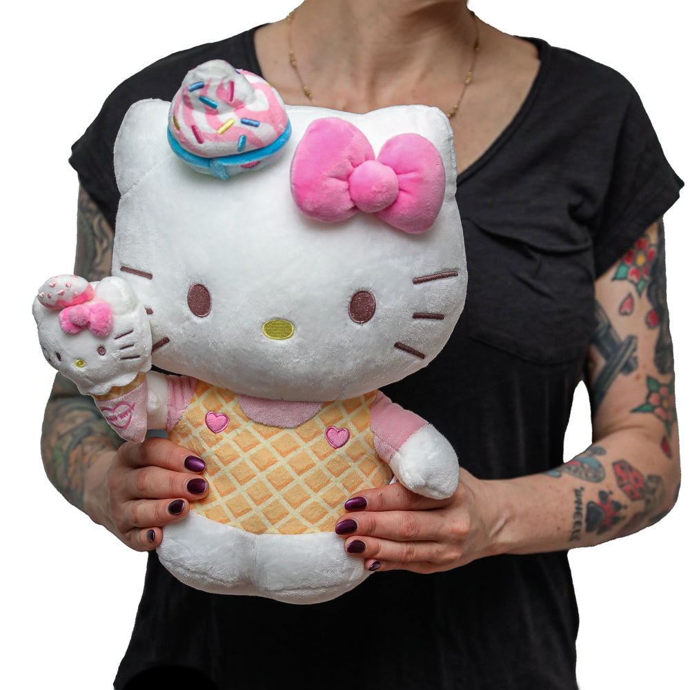 Hello Kitty® with Ice Cream Cone Plush - Kidrobot