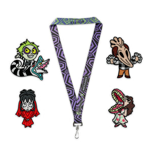 2024 CON EXCLUSIVE: Beetlejuice (1988) - Beetlejuice Deluxe Pins & Lanyard Set - Kidrobot