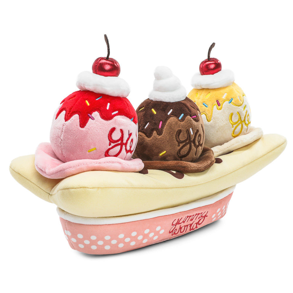 Yummy World Banana Split Interactive Plush with Ice Cream Scoops - Kidrobot