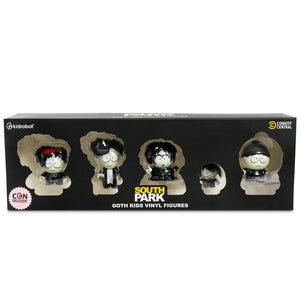2024 CON EXCLUSIVE: South Park Goth Kids Vinyl Mini Figures 5-Pack (Glow-in-the-Dark Limited Edition of 500) (PRE-ORDER) - Kidrobot