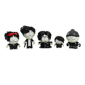 2024 CON EXCLUSIVE: South Park Goth Kids Vinyl Mini Figures 5-Pack (Glow-in-the-Dark Limited Edition of 500) - Kidrobot