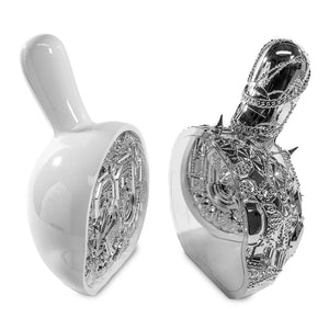 20th Anniversary Dunny Head 12" Art Figure - "Crown Jewels" by Tristan Eaton – White & Silver Edition (Limited Edition of 300) - Kidrobot