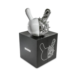 20th Anniversary Dunny Head 12" Art Figure - "Crown Jewels" by Tristan Eaton – White & Silver Edition (Limited Edition of 300) - Kidrobot