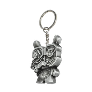 20th Anniversary Solid Metal Dunny Keychain - “Silverchrome” by Tristan Eaton (Limited Edition of 200) - Kidrobot