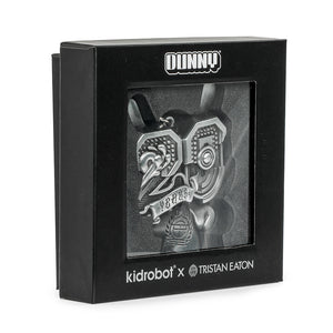 20th Anniversary Solid Metal Dunny Keychain - “Silverchrome” by Tristan Eaton (Limited Edition of 200) - Kidrobot