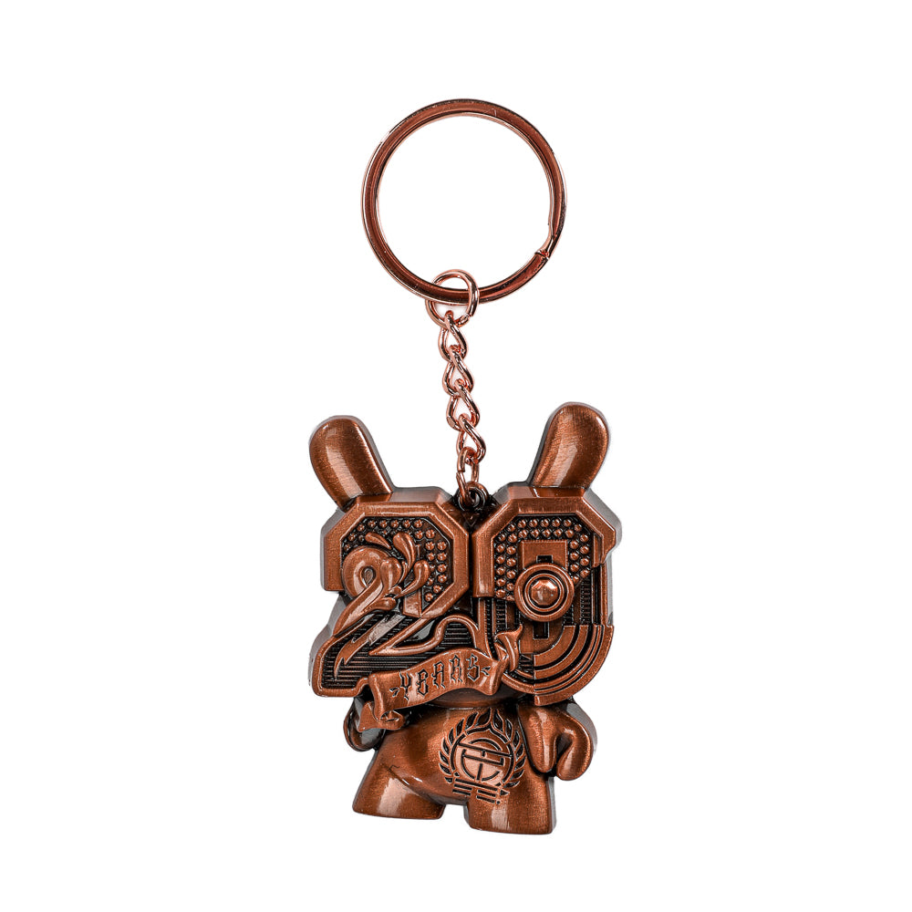 20th Anniversary Solid Metal Dunny Keychain - “Copperchrome” by Tristan Eaton (Limited Edition of 200) - Kidrobot