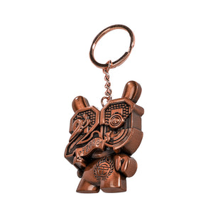 20th Anniversary Solid Metal Dunny Keychain - “Copperchrome” by Tristan Eaton (Limited Edition of 200) - Kidrobot