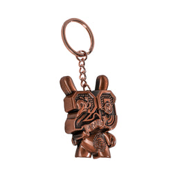 20th Anniversary Solid Metal Dunny Keychain - “Copperchrome” by Tristan Eaton (Limited Edition of 200) - Kidrobot