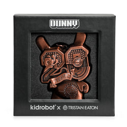 20th Anniversary Solid Metal Dunny Keychain - “Copperchrome” by Tristan Eaton (Limited Edition of 200) - Kidrobot