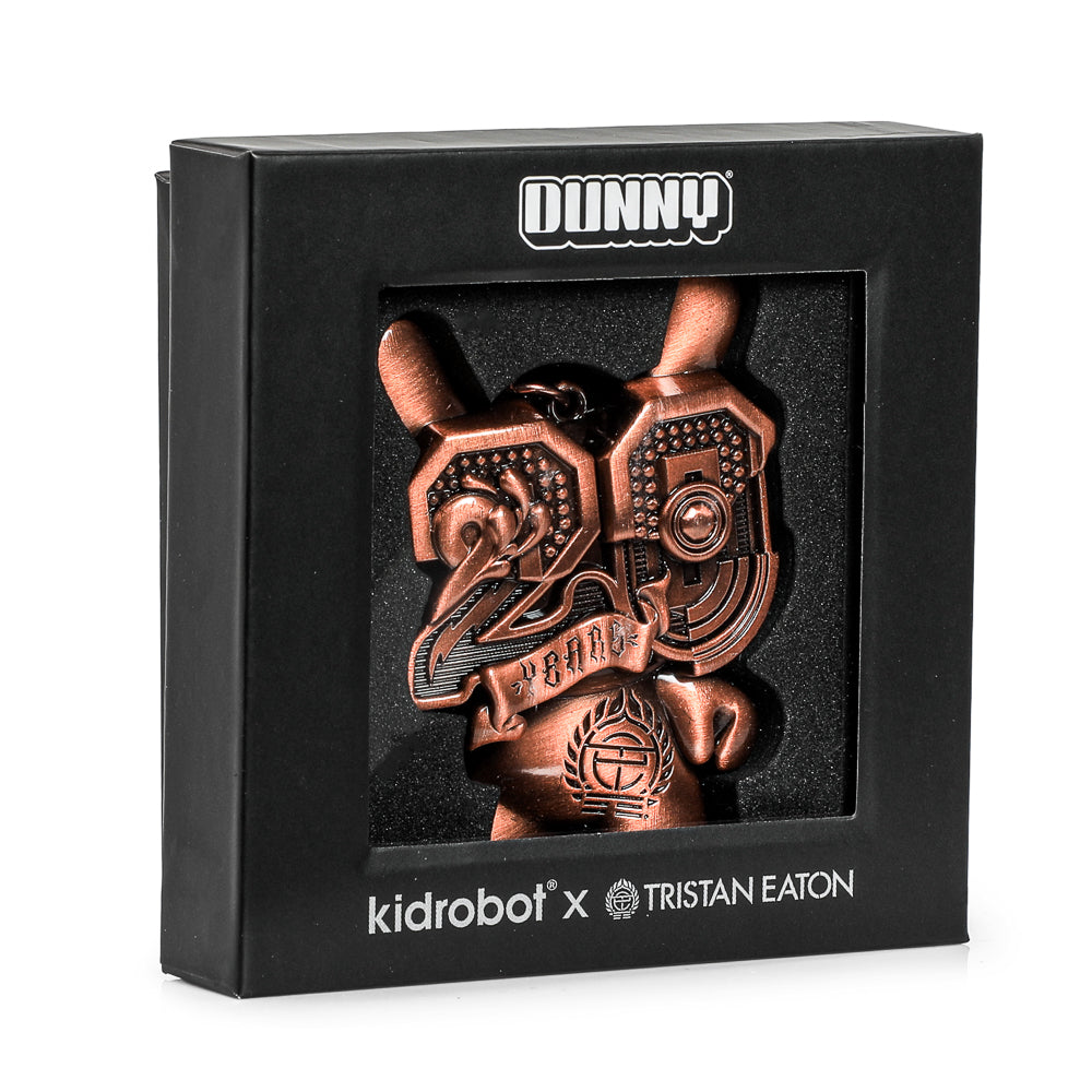 20th Anniversary Solid Metal Dunny Keychain - “Copperchrome” by Tristan Eaton (Limited Edition of 200) - Kidrobot