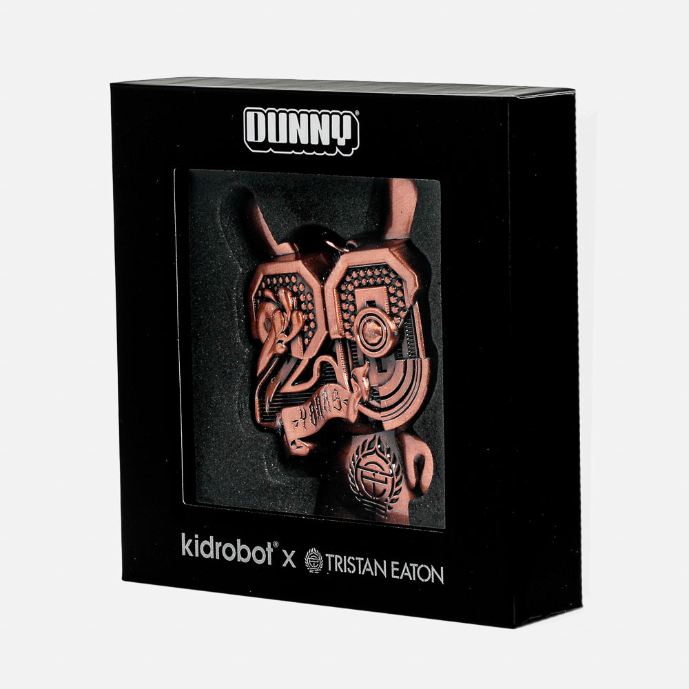 20th Anniversary Solid Metal Dunny Keychain - “Copperchrome” by Tristan Eaton (Limited Edition of 200) - Kidrobot