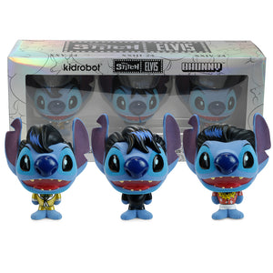 Disney Lilo & Stitch - Elvis Stitch Bhunny 4” Flocked Vinyl Figure Set - Kidrobot