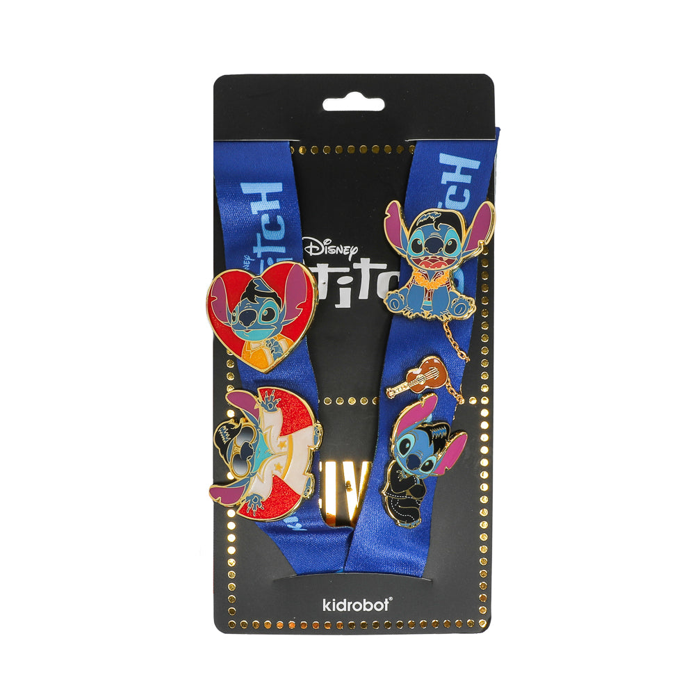 SPECIAL FOR D23: Disney Lilo & Stitch - Elvis Stitch Deluxe Pins & Lanyard Set - Kidrobot