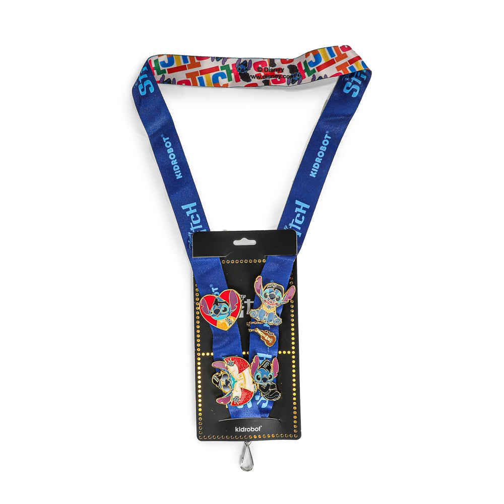 SPECIAL FOR D23: Disney Lilo & Stitch - Elvis Stitch Deluxe Pins & Lanyard Set - Kidrobot