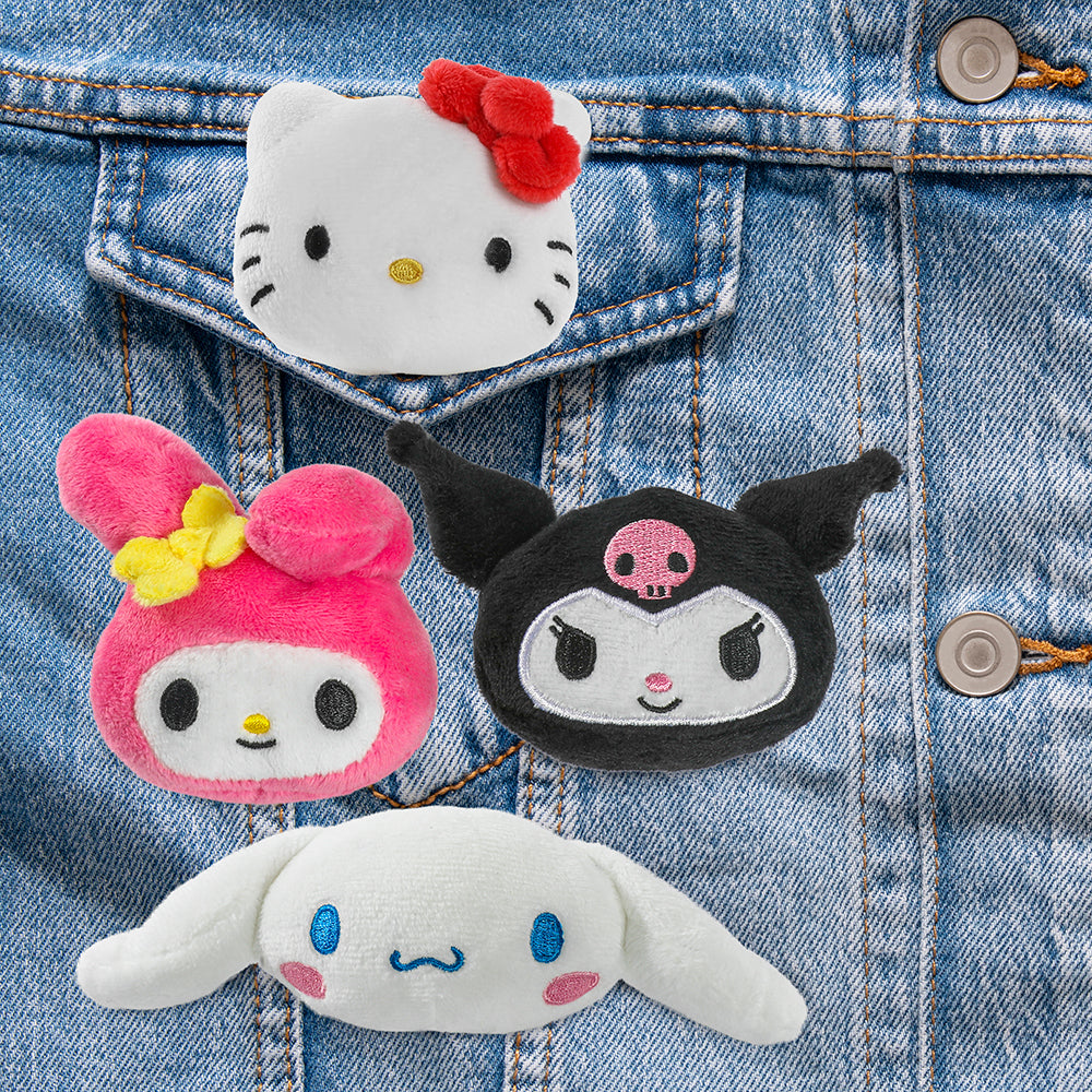 Hello Kitty® and Friends - Plush Pin 4-Pack Bundle - Hello Kitty, My Melody, Cinnamoroll, Kuromi - Kidrobot