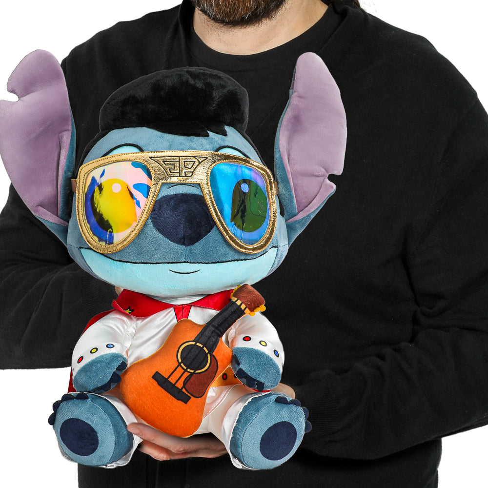 Disney Stitch - White Jumpsuit Elvis HugMe Plush with Shake Action - Kidrobot