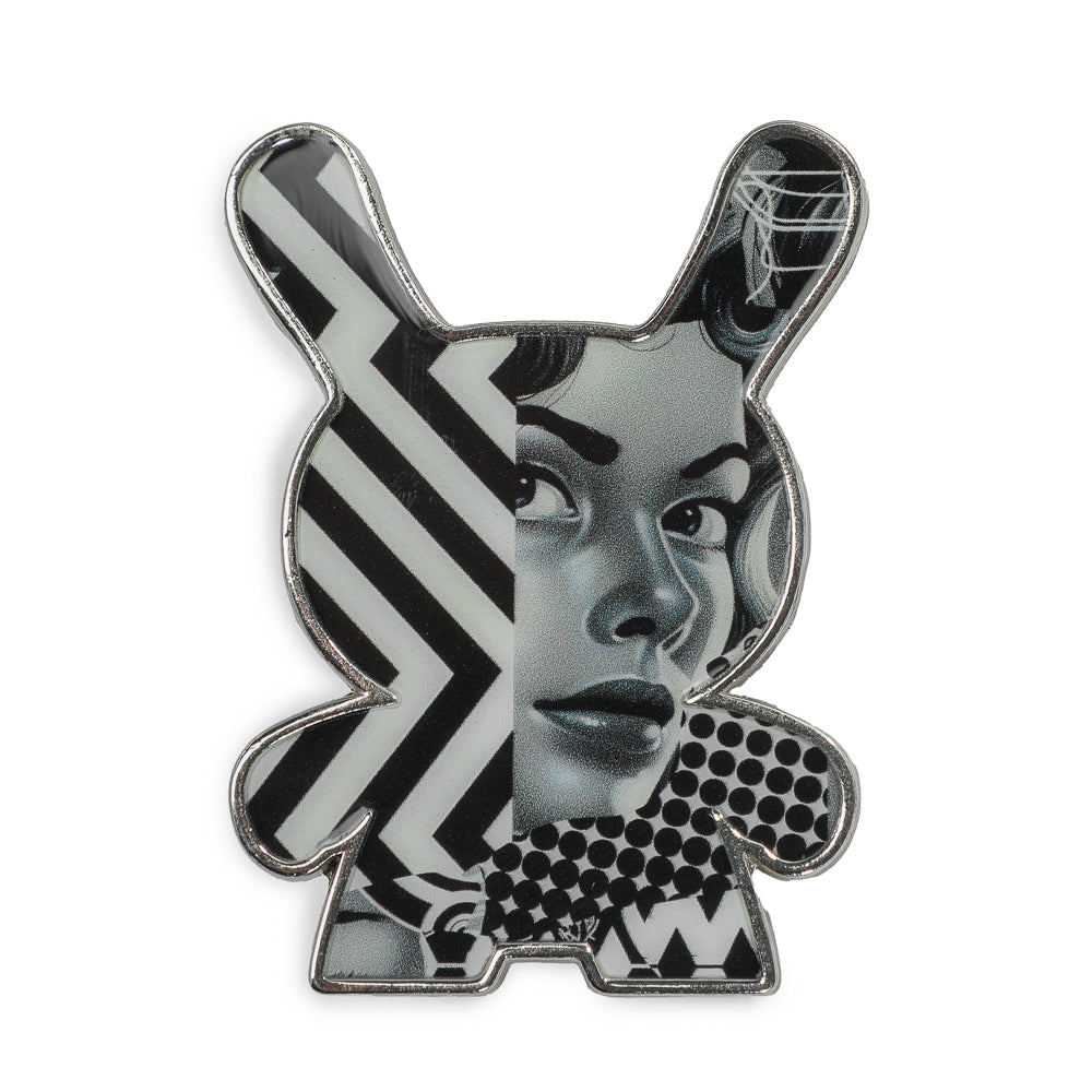 20th Anniversary Monochromic Dunny Pin by Tristan Eaton (Limited Edition of 500) - Kidrobot