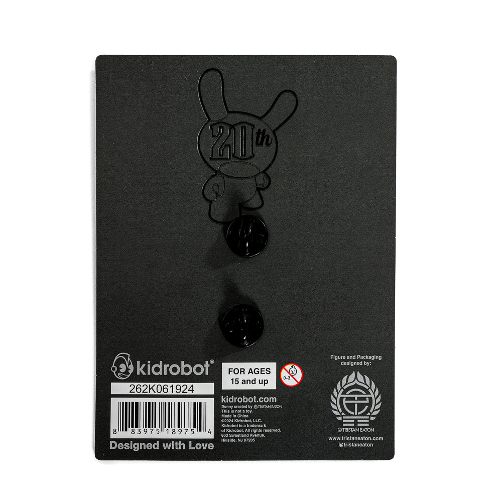 20th Anniversary Monochromic Dunny Pin by Tristan Eaton (Limited Edition of 500) - Kidrobot