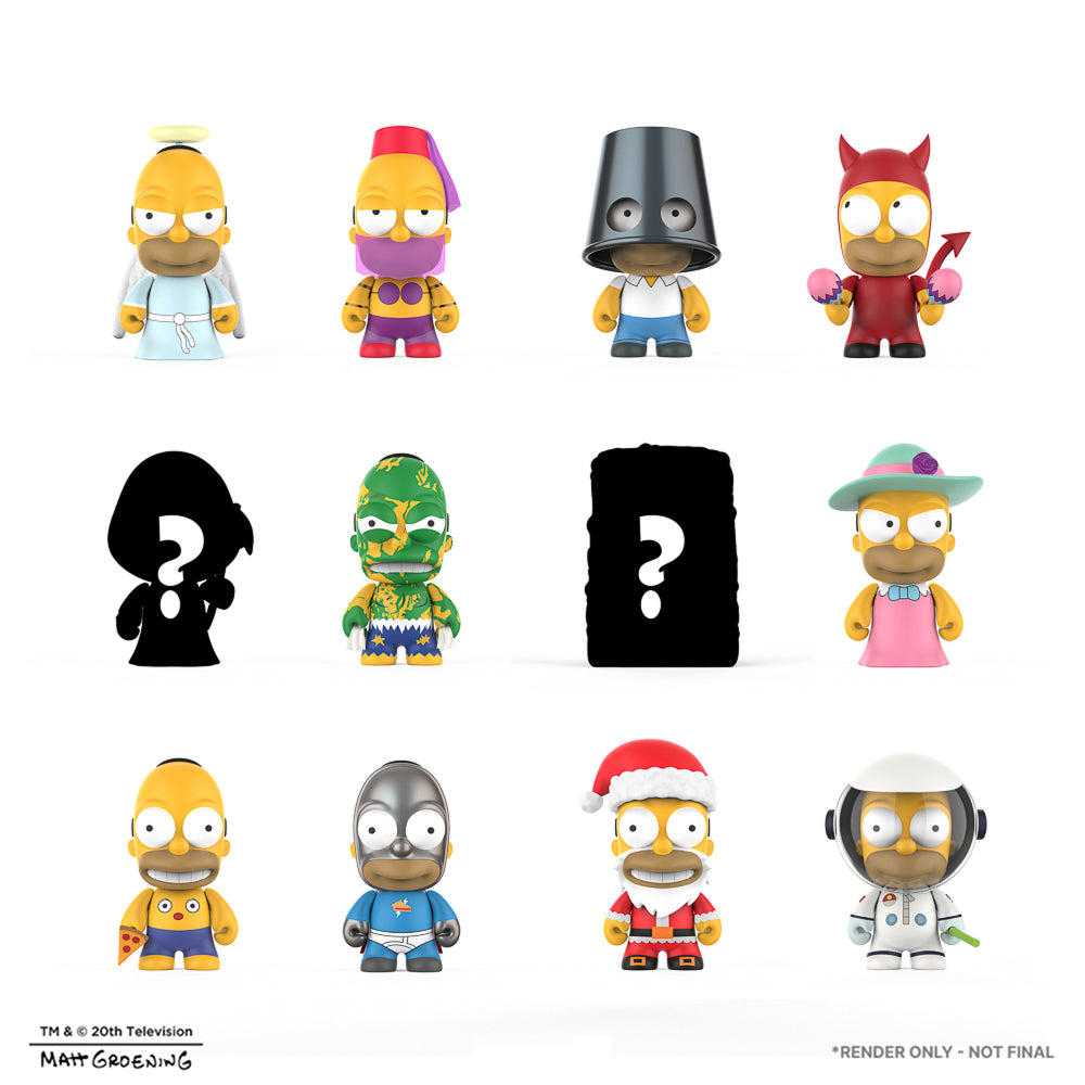 The Simpsons - Many Faces of Homer 3” Vinyl Mini Figure Blind Box Series - Kidrobot