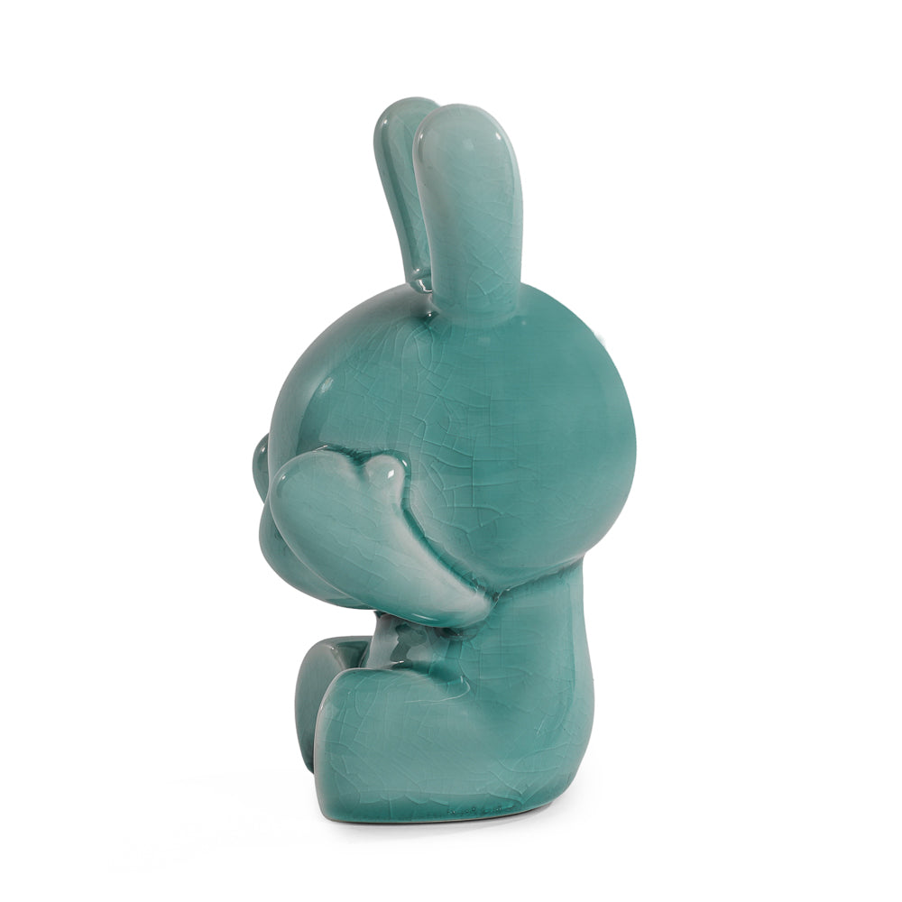 Three Wise Dunnys 5” Porcelain 3-Pack – Blue Mist Crackle Glaze - Kidrobot