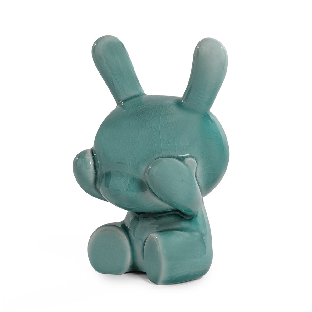 Three Wise Dunnys 5” Porcelain 3-Pack – Blue Mist Crackle Glaze - Kidrobot