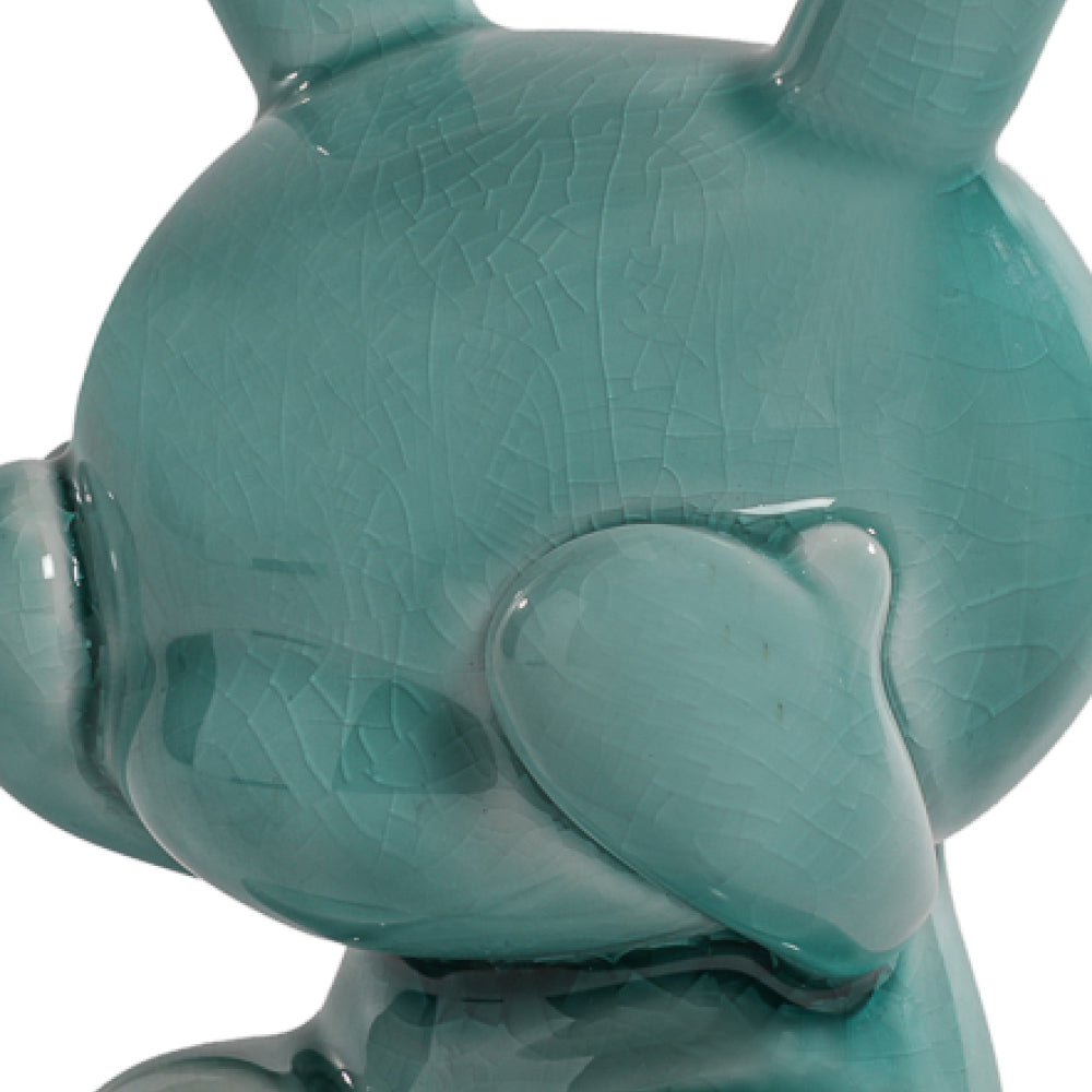 Three Wise Dunnys 5” Porcelain 3-Pack – Blue Mist Crackle Glaze (PRE-ORDER) - Kidrobot