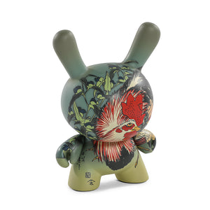 The Met 3" Showpiece Vinyl Art Dunny - Rooster, Hen and Chicken with Spiderwort by Katsushika Hokusai - Kidrobot