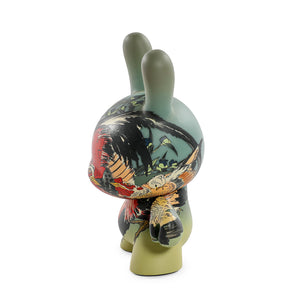 The Met 3" Showpiece Vinyl Art Dunny - Rooster, Hen and Chicken with Spiderwort by Katsushika Hokusai - Kidrobot