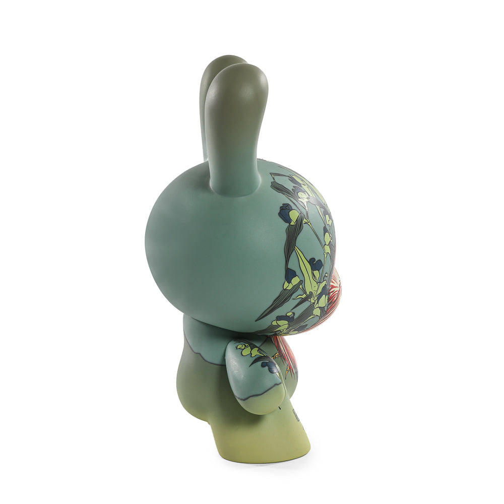 The Met 8" Masterpiece Vinyl Art Dunny - Rooster, Hen and Chicken with Spiderwort by Katsushika Hokusai - Kidrobot