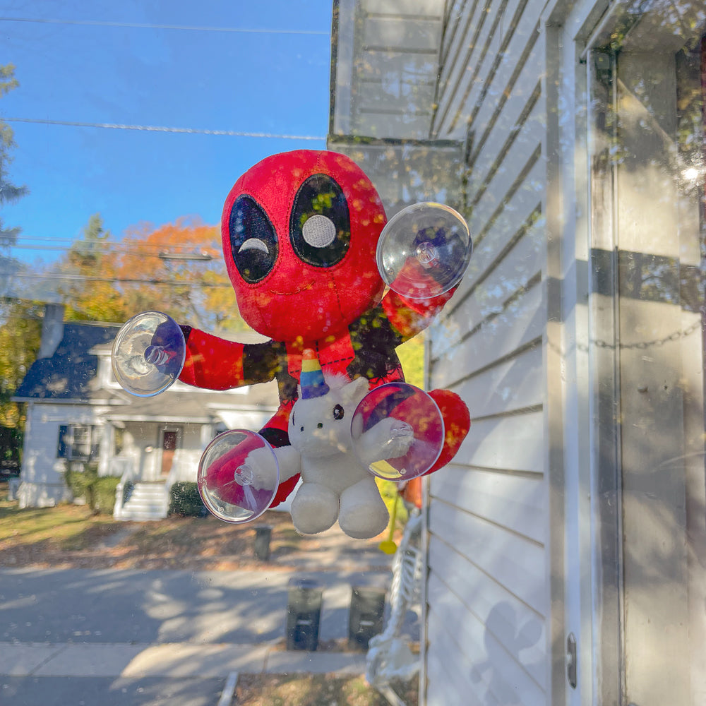 Deadpool with Unicorn Plush Window Clinger - Kidrobot