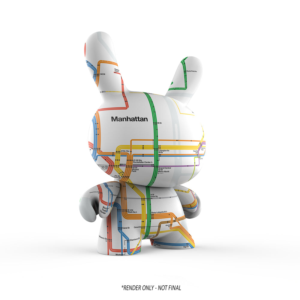 Metropolitan Transportation Authority x Kidrobot - MTA New York City Subway Map Dunny 8