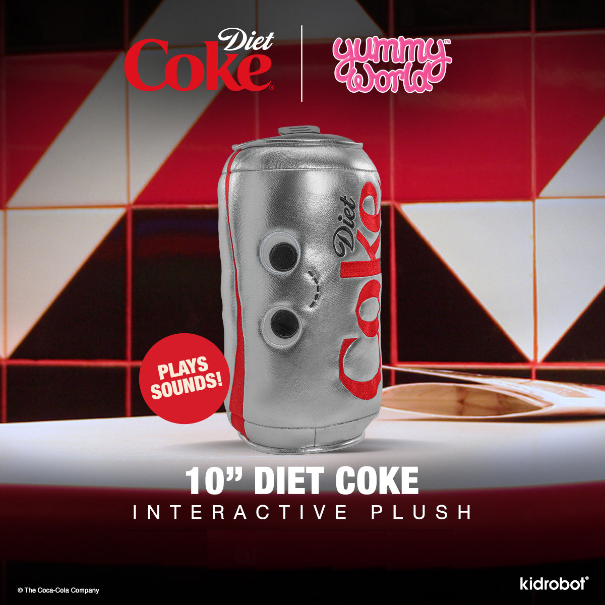 Yummy World & Diet Coke® 10” Can Plush with Sound - Kidrobot