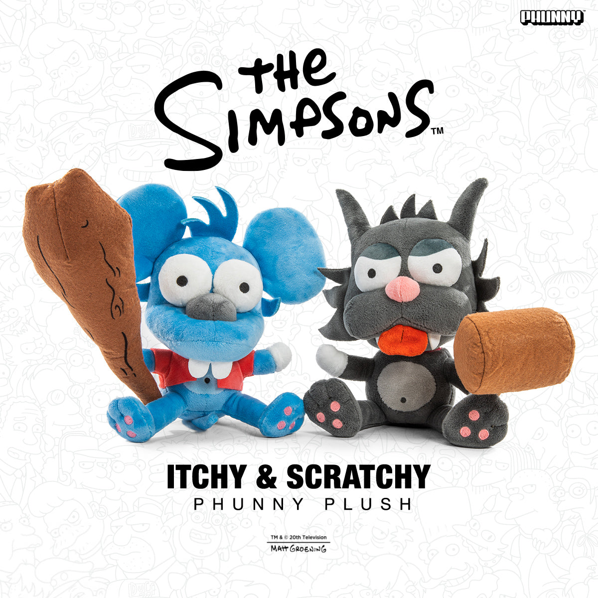 The Simpsons Itchy and Scratchy Interactive Phunny Plush Bundle