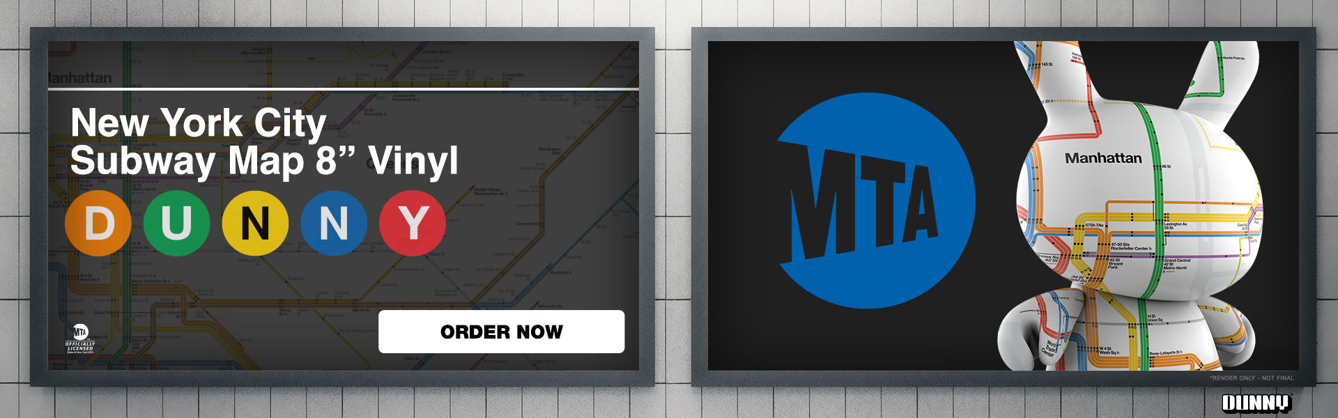 Metropolitan Transportation Authority x Kidrobot - MTA New York City Subway Map Dunny 8