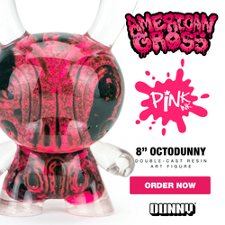 Pink Ink G.I.D. OctoDunny 8" Double-Cast Resin Art Figure by American Gross - Limited Edition of 100 (Kidrobot.com Exclusive) - Kidrobot